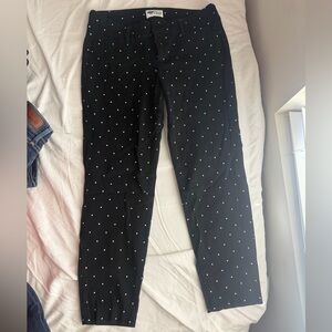 Old Navy Pixie Black with White Polka Dots Pants